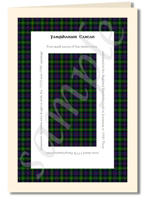 Farquharson tartan greeting card